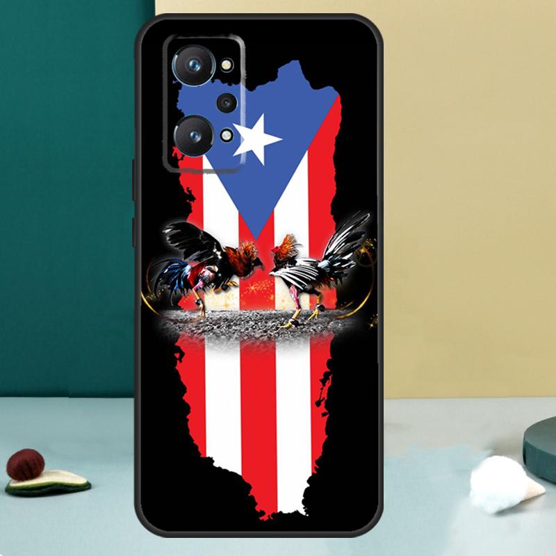 Puerto Rican Flag For Realme GT 7 Pro GT 5 6 6T C67 C61 C55 C53 C51 C21Y C25S C75 10 11 12 13 14 Pro Plus Case