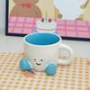 300ml Ceramic Mug Cartoon Feet Design Hot Cold Drinks Mug Suitable Capacity Happy Face Ceramic Tea Mug Drinkware