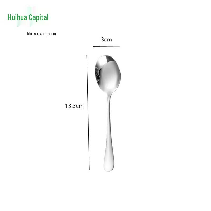 Набор овальных ложек HUIHUADU из нержавеющей стали 304