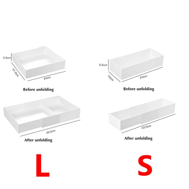 Pull-out Cabinet Organizer Kitchen Sliding Cabinet Basket Organizer  Retractable Drawer Dividers Plastic Cosmetic Storage Box