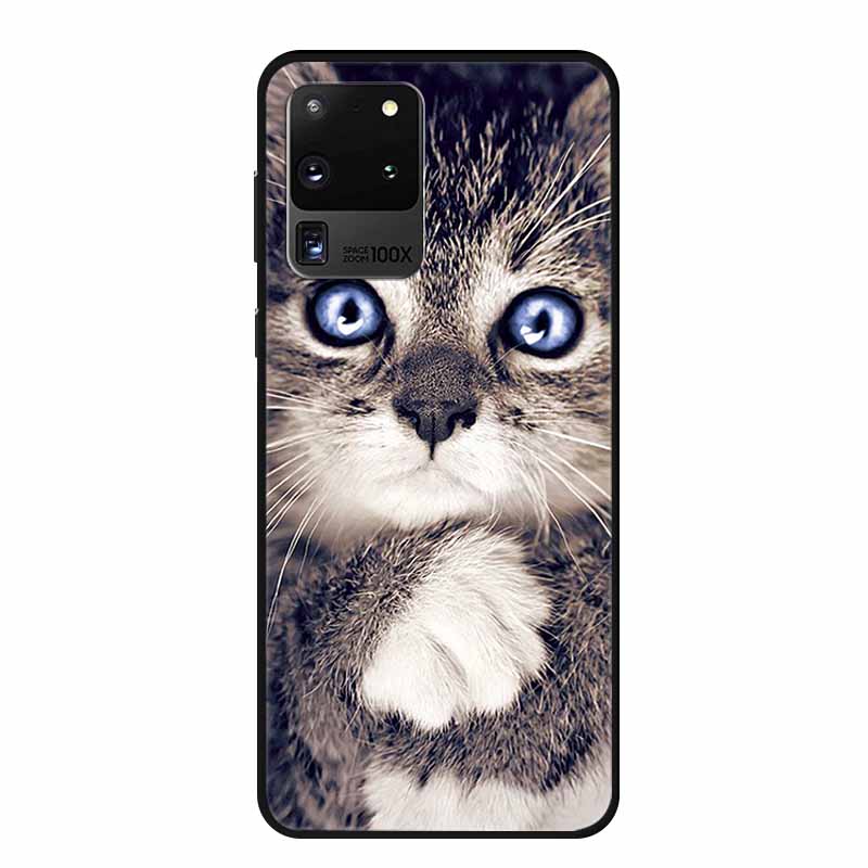 For Samsung S20 Ultra 5G Phone Cases Animals TPU Soft Silicone Back Cover for Samsung Galaxy S20 Ultra LTE 5G Funda Bumper Coque