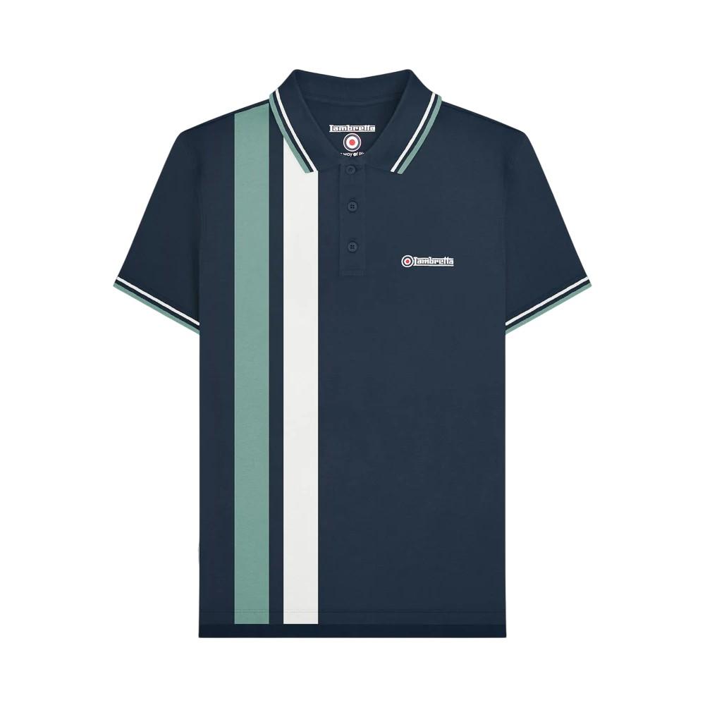 Lambretta Mens Vertical Stripe Polo Shirt