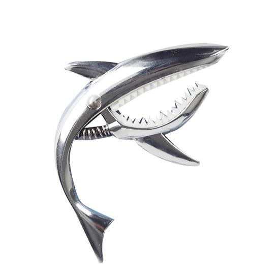 Metal Shark Guitar Capo Heavy Duty Zinc Alloy Universal Ukulele Acoustic Classical Folk Electric Guitar Tuner Clip Music Instruments