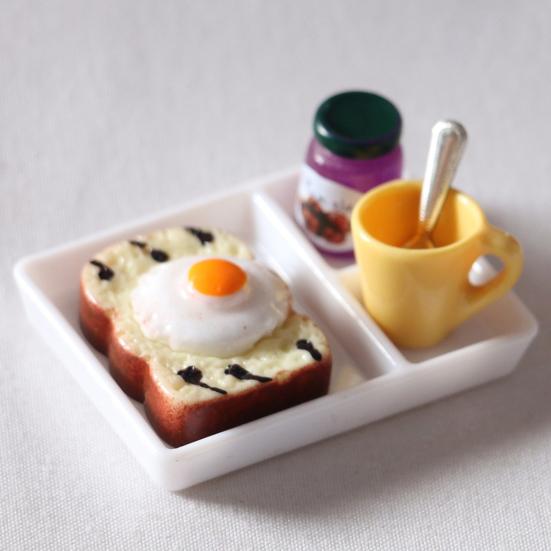 Toast Model Simulation Shooting Props Resin Dollhouse Miniature Ornaments for Play