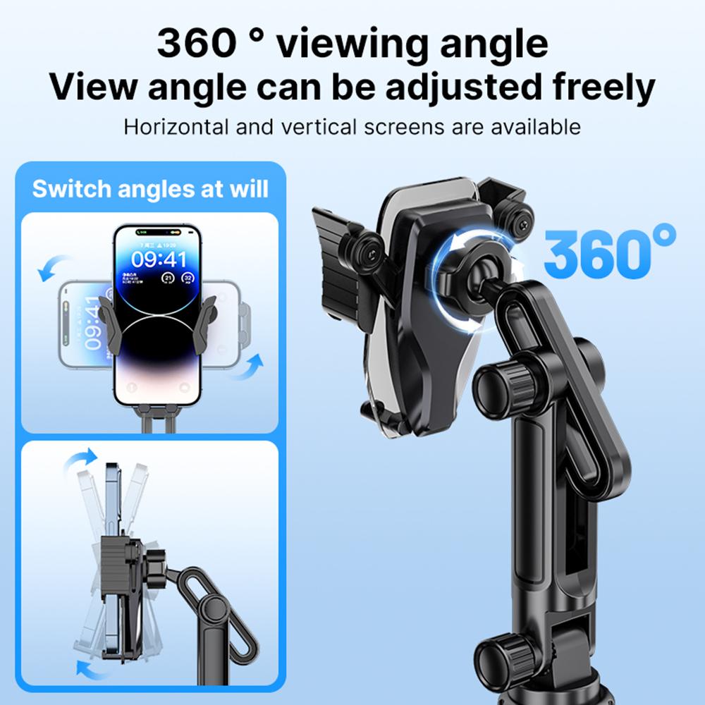 Car Cup Holder Phone Mount with 360-Degree Rotation Navigation Mount with Triangular Gravity Support Reserved Charging Port