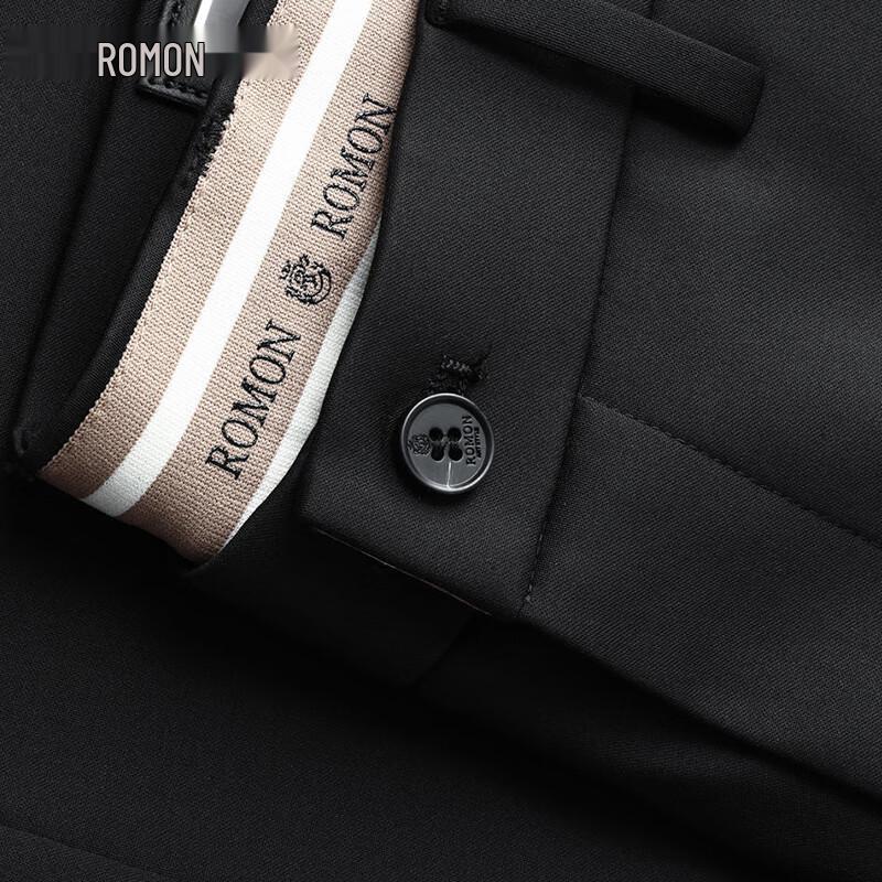 ROMON Men's Silk Blend Fleece-Lined Business Casual Trousers