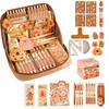 Capybara Stationery Set Back-to-school Gift Kit Brooch/Clip/Eraser/8pcs Capybara Soft-Grip Gel Pens/10-Color Ballpoint Pens