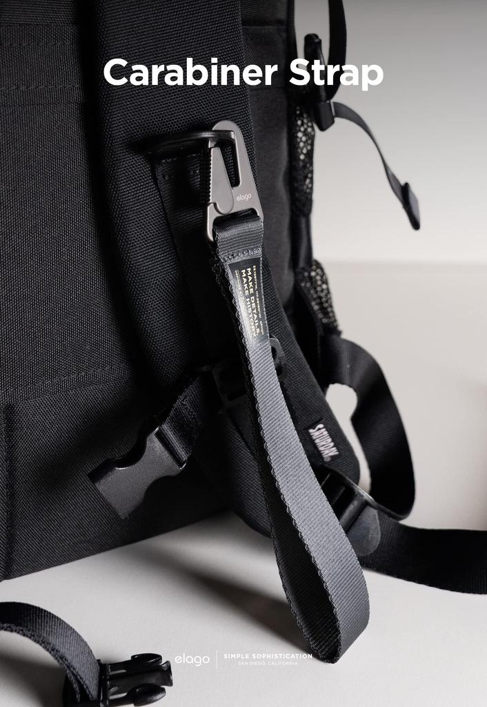 elago Carabiner Hand Strap, Simple and Stylish, D-Ring and O-Ring Compatible, Stable and Comfortable, Carabiner Wrist Strap [Compatible with Various S