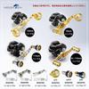 HEIGHTEN Reel Handle for Abu Universal Baitcasting Reels Wave Series 95/110mm Shimano, Daiwa, (95mm, Gold) (201)