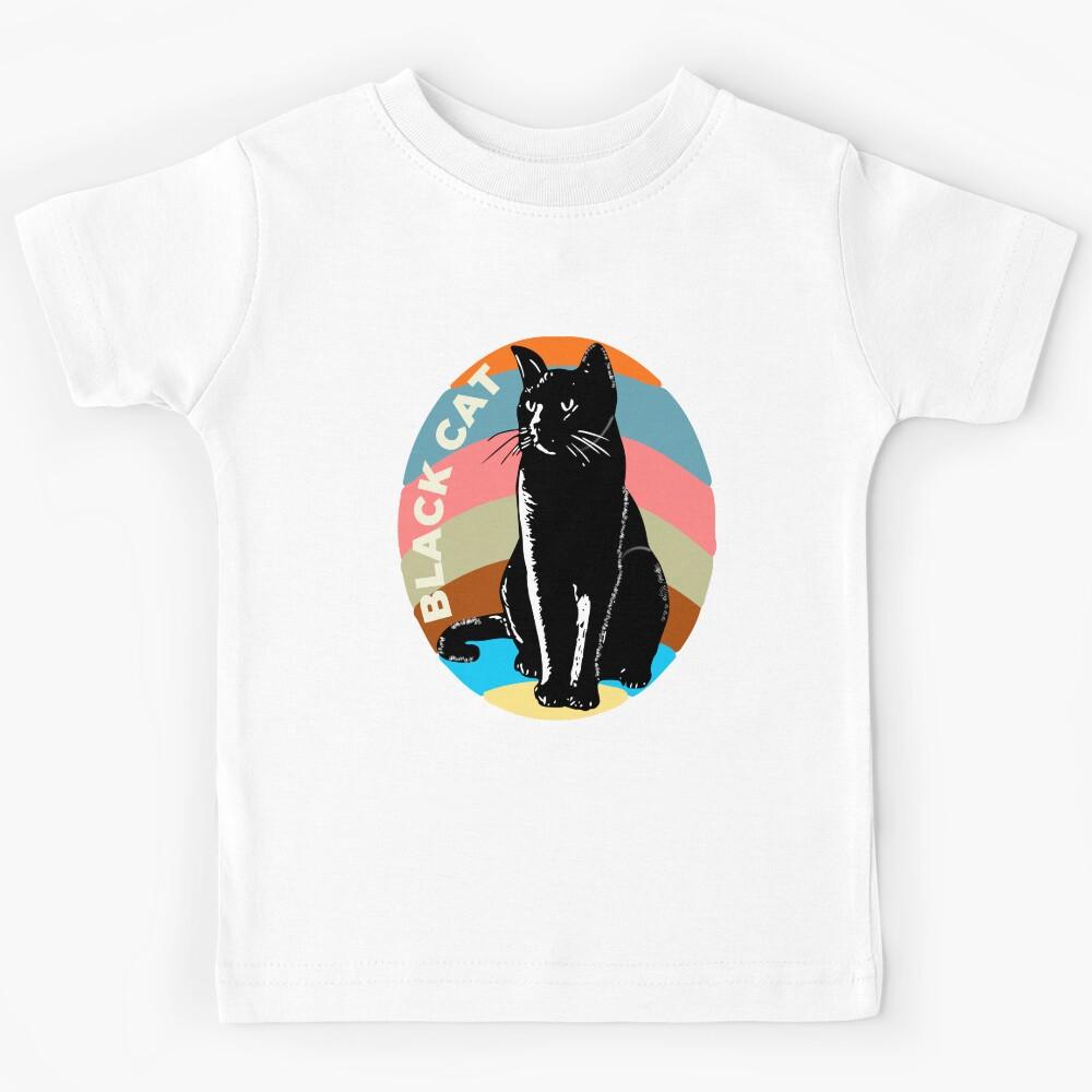 Black Cat Angry Look Kids T-Shirt 150