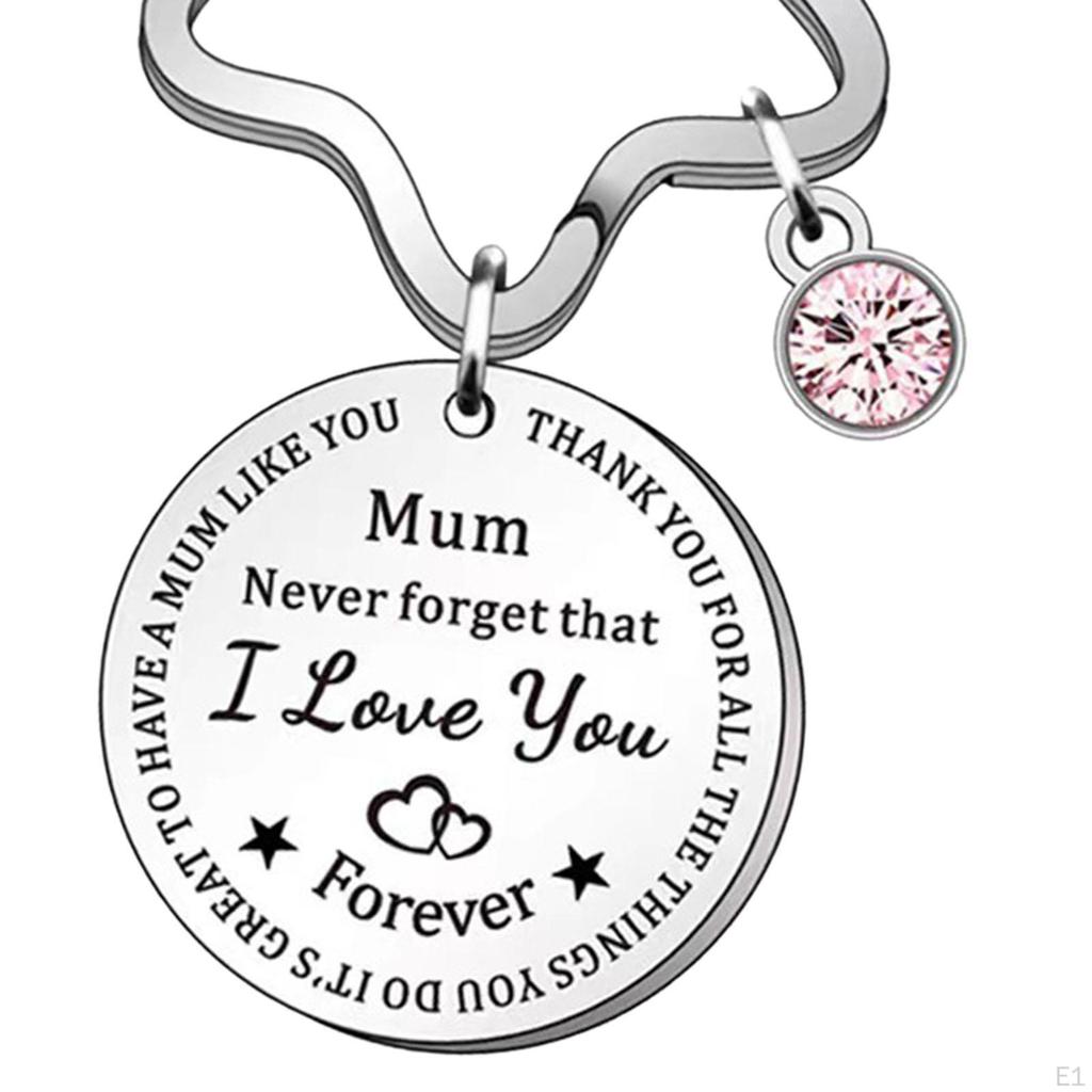 Muttertagsgeschenk, Mütter-Schlüsselanhänger, Geburtstagsgeschenk von der Tochter, Edelstahl-Schlüsselanhänger