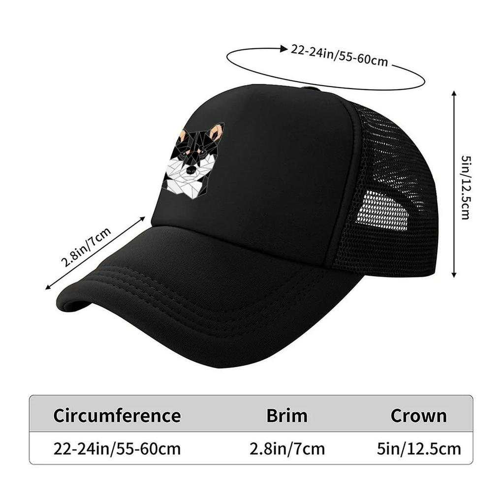 Black Shiba Inu Stained Glass Baseball Cap Luxury Woman Cap Luxury Brand Beach Bag Hiking Hat Ladies Mens