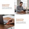 240W Type C To Type C 2-in-1 Fast Charging Data Adapter With Phone Stand Function Foldable Phone Charging Bracket Adapter