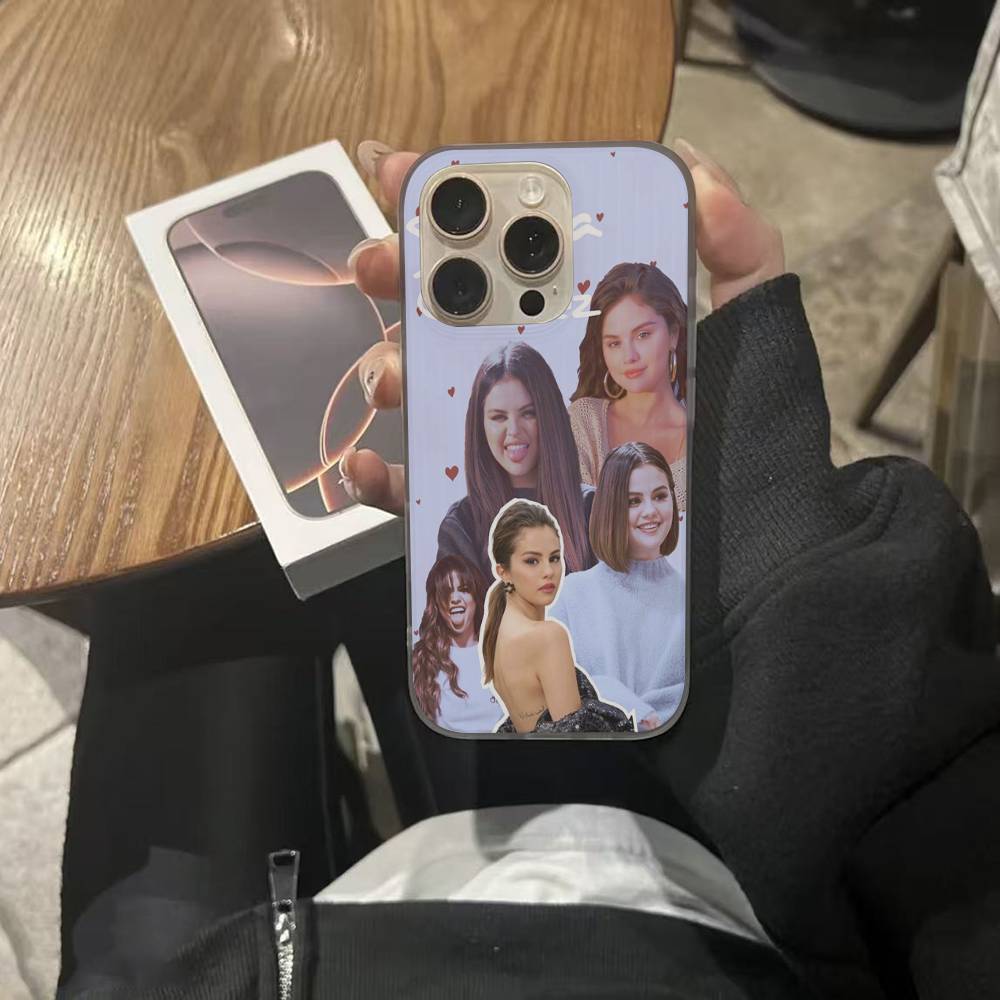 Singer Selena Gomez Soft Corrugated Phone Case For IPhone 11 12 13 14 15 16 17 Pro Max Plus Pro Shockproof Cover