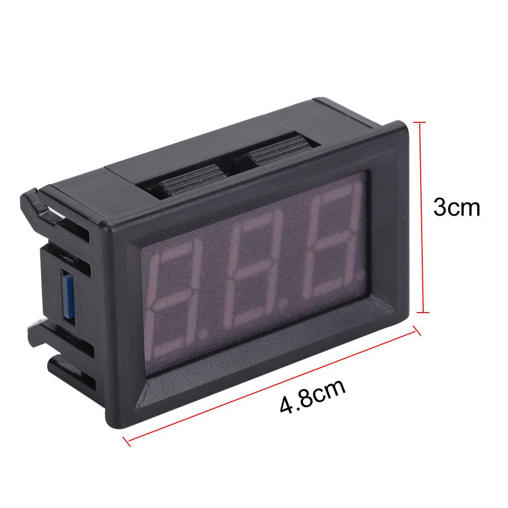 1pc LED Digit Display Panel Temperature Meter Thermometer 12V with Probe (Red)