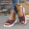 Fashion Comemore Summer Slippers for Women Outside Wear Retro Thick Bottom Roman Beach Sandals Casual Mesh Breathable Open Toe Slides