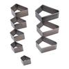 8Pcs Leather Die Cutter Template Cutting Mold Diamond Shape High Carbon Steel Hollow Punching Tool for DIY Craft