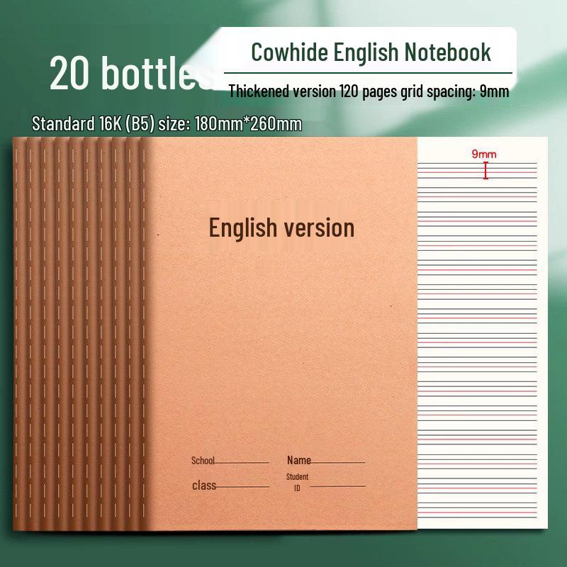 3rd Grade English & Math Composition Workbook for Primary & Junior High Students with Pen
