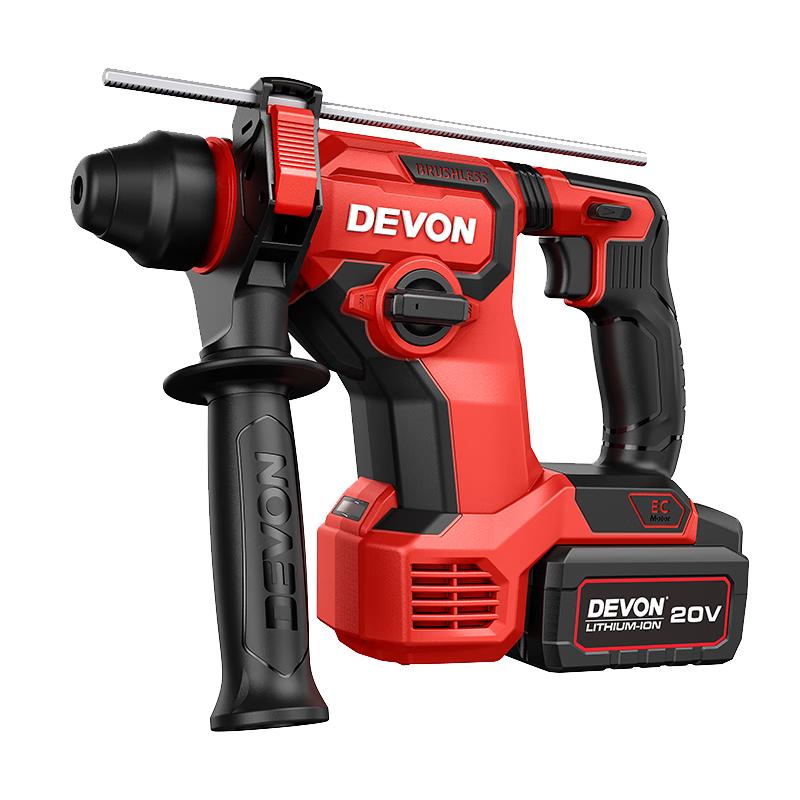 

Акумуляторний безщітковий перфоратор Devon 20V, штекер CN (адаптер в комплекті)