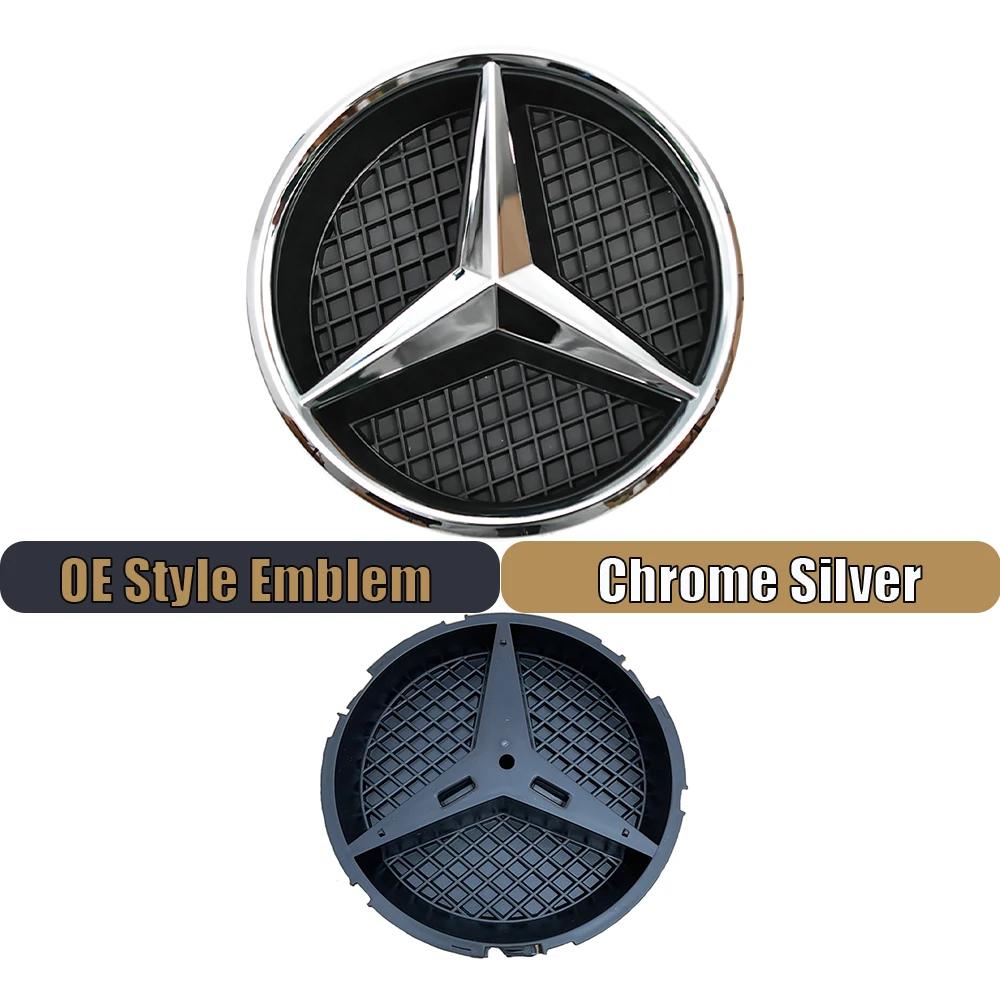 2025 Heißes Autoaufkleber Frontgrill Emblem Passend für Mercedes Benz GLC GLE GLS-Klasse X166 X253 Glänzender Stern Weiß Beleuchtetes Emblem