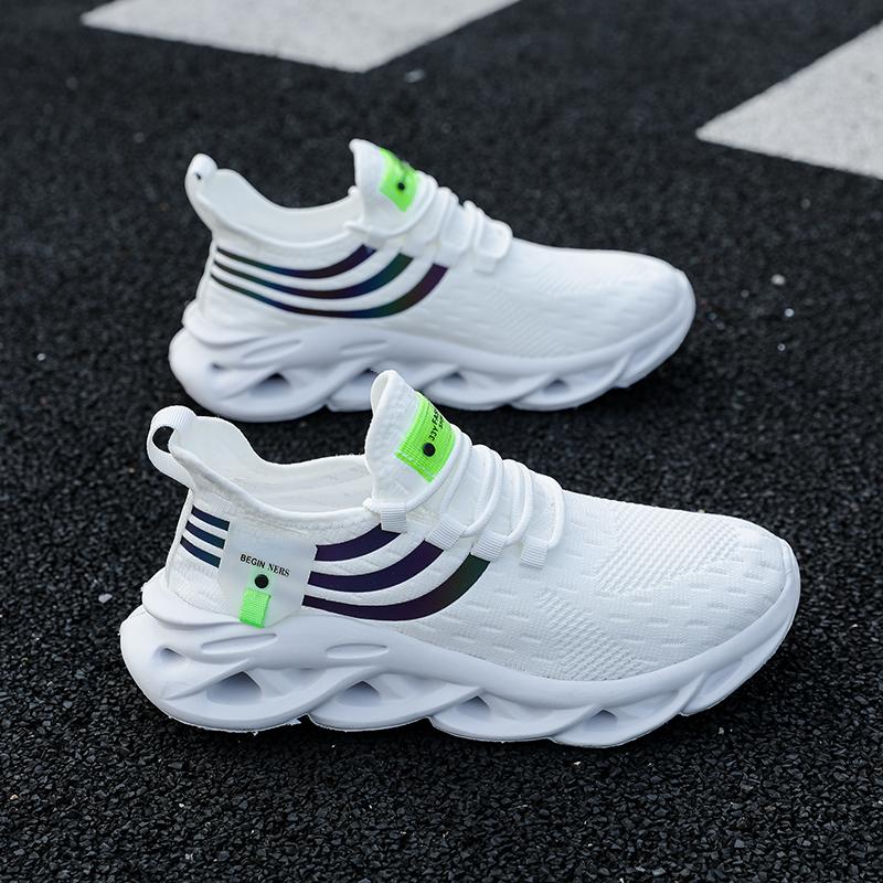 Men's Sneakers Lightweight Mesh Sneakers Running Men's Shoes Summer Breathable Outdoor Hiking Lacing Comfortable Tennis Shoes