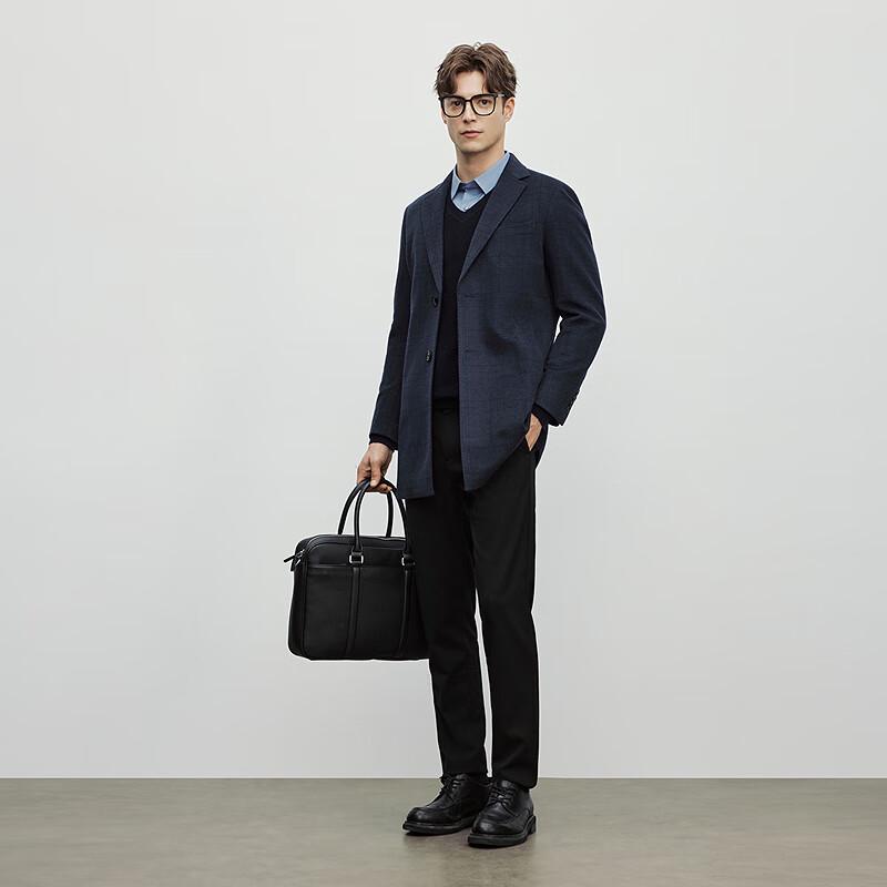 Erdos (EMZ) Men's Plaid Wool Overcoat