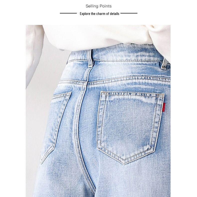 2026 Spring/Autumn High Waist European Chic Wide Leg Jeans for Women - Slimming, Loose Fit Trousers