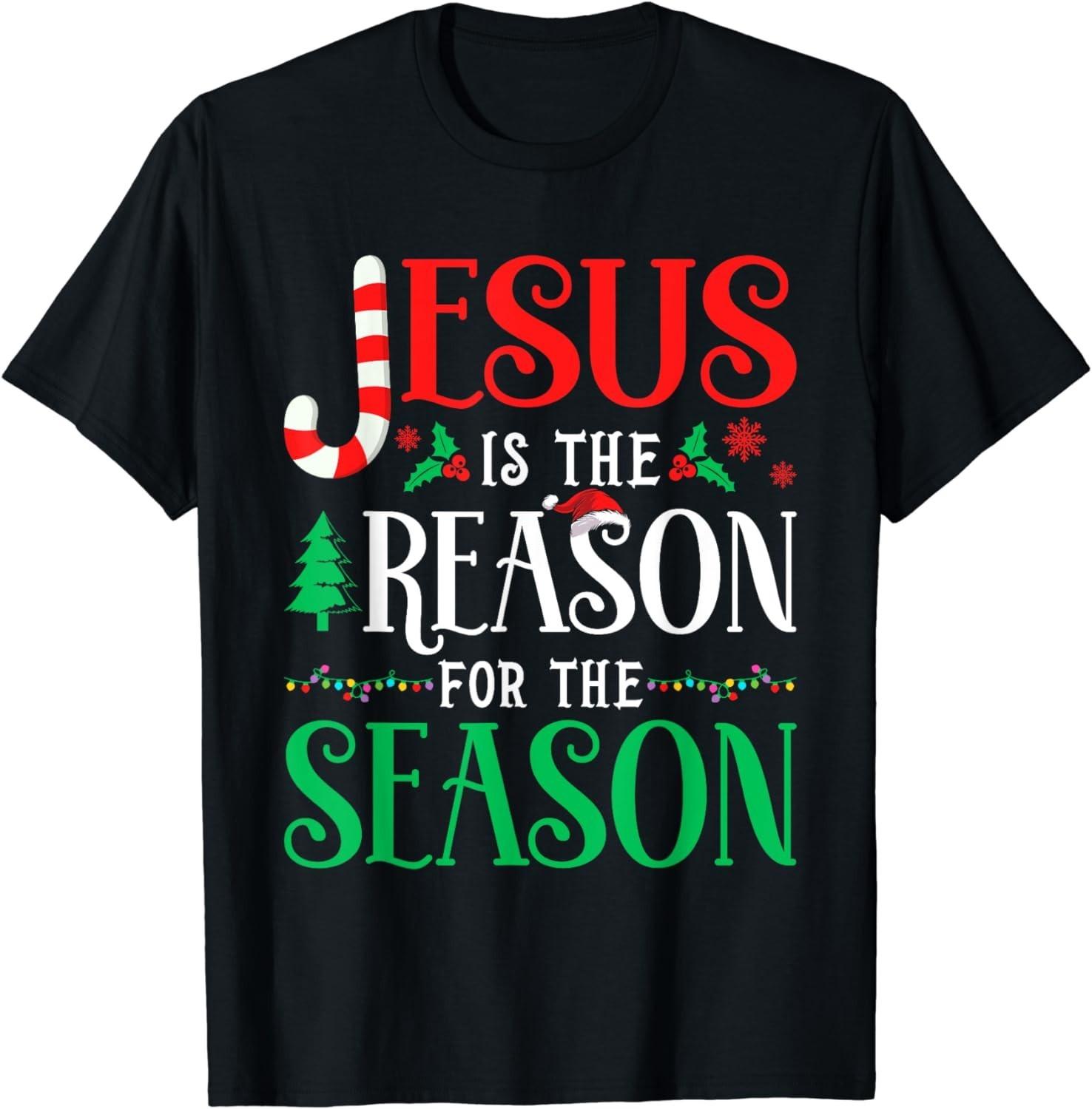 NEW LIMITED! Jesus is the Reason for the Season Christmas Xmas Tee - MADE IN USA M