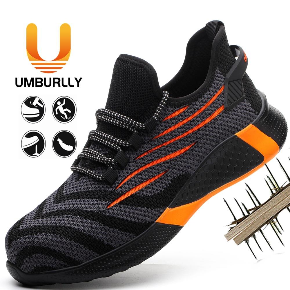 

Factory labor insurance shoes are breathable, lightweight, anti-smashing and anti-piercing work shoes, safety shoes, four-season shoes 35 синій
