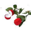 2 pieces of rose shaped ring jewelry box simulating wedding anniversary suitable for girlfriend, wife, romantic marriage proposal