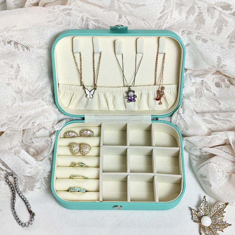 Portable Jewelry Storage Box Travel Small High-end Exquisite Large-capacity Earrings Ring Antioxidant Jewelry Box