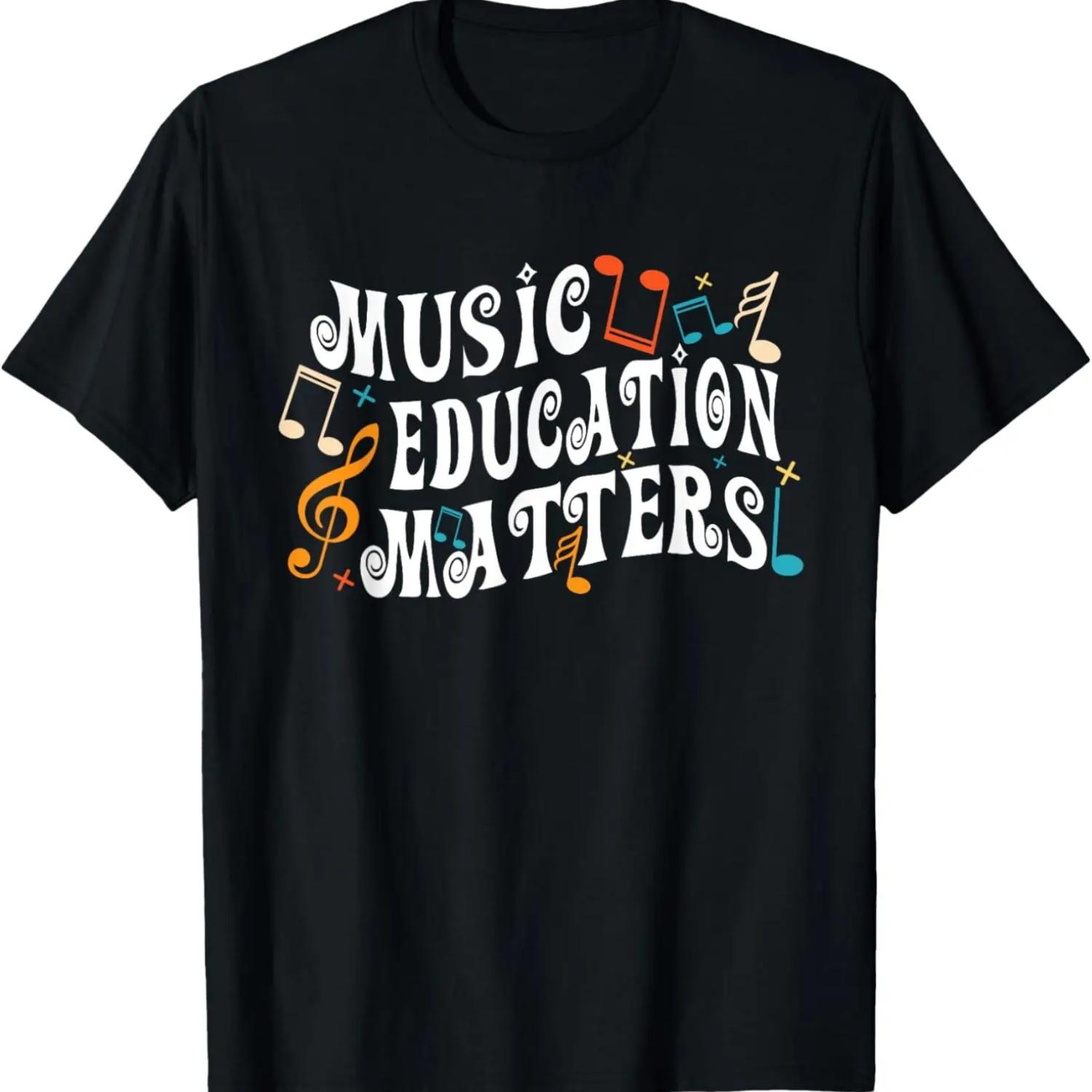 

Musician Quote Music Education Matters Music Teacher T-Shirt (3) XXXXXL чорний
