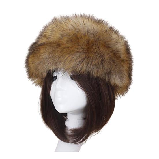Women Autumn Winter Faux Fur Thickened Hat Outdoor Cold-proof Warm Plush Beanie