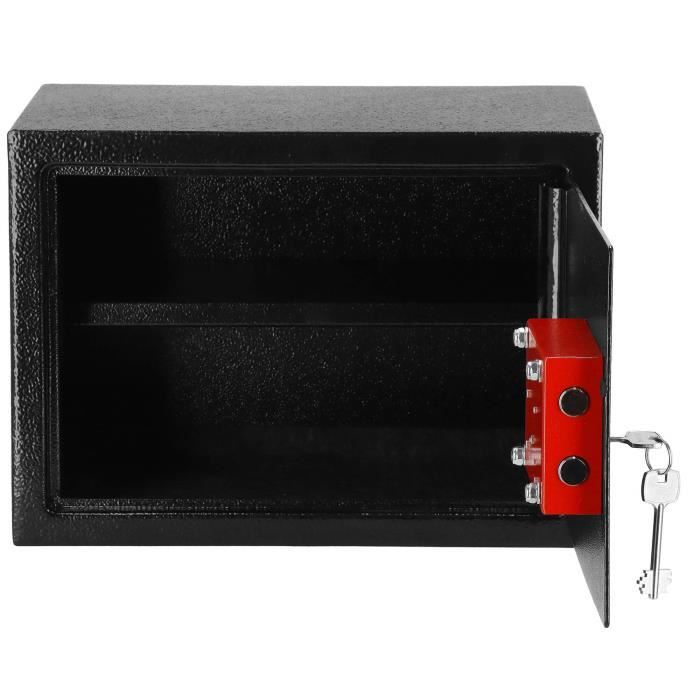 Trezor - SPRINGOS - 35 x 25 x 26 cm - Vysoce bezpečnostní ocel - 2 klíče - Černý