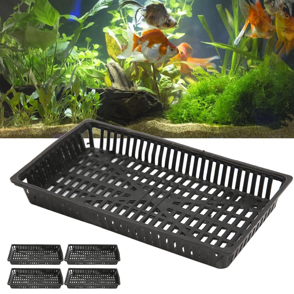 5PCS Fish Tank Planting Basket Plastic Hydroponic Net Pots for Aquarium Plants Cultivation