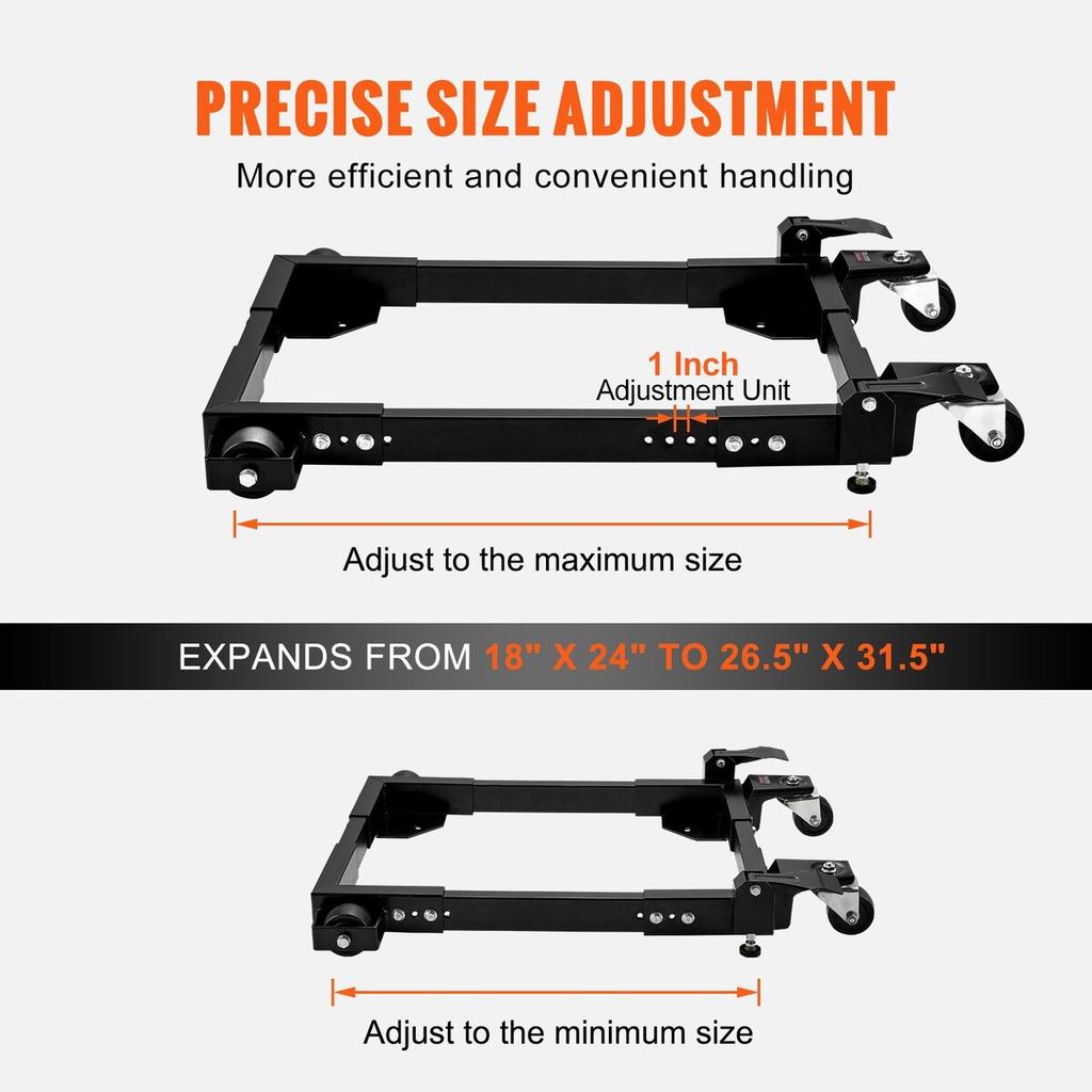 Mobile Base Heavy Duty Universal Stand 1500 Lb Capacity For Tools Machines