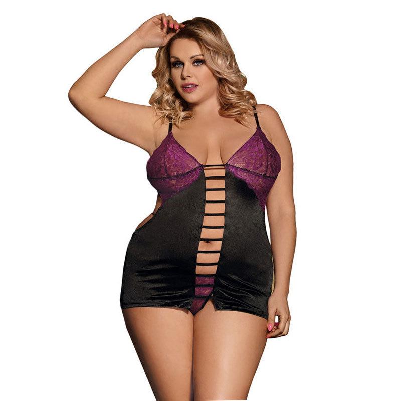 

Піжама з стрінгами, що складається з двох предметів, великого розміру 5XL(INTL.3XL-4XL)