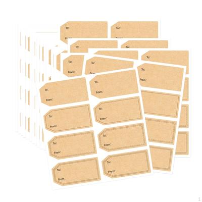 160x To and from Gift Tag Labels Brown Paper Label Stickers Self Sticky Packaging for