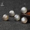 Moonlight Silver Milk Tea Moonstone Round Beads for DIY Bracelets & Necklaces