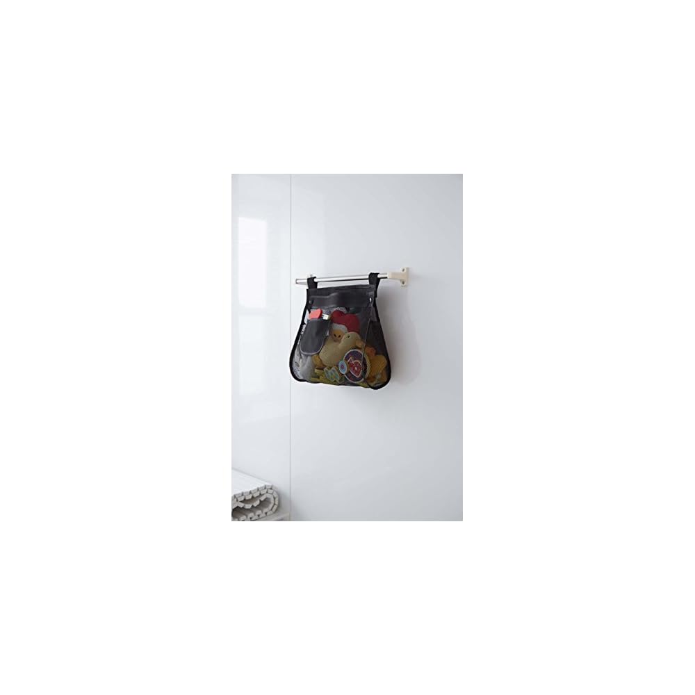 Yamazaki Industries Storage Bag, Bath Toy Bag, Square, Black 3368