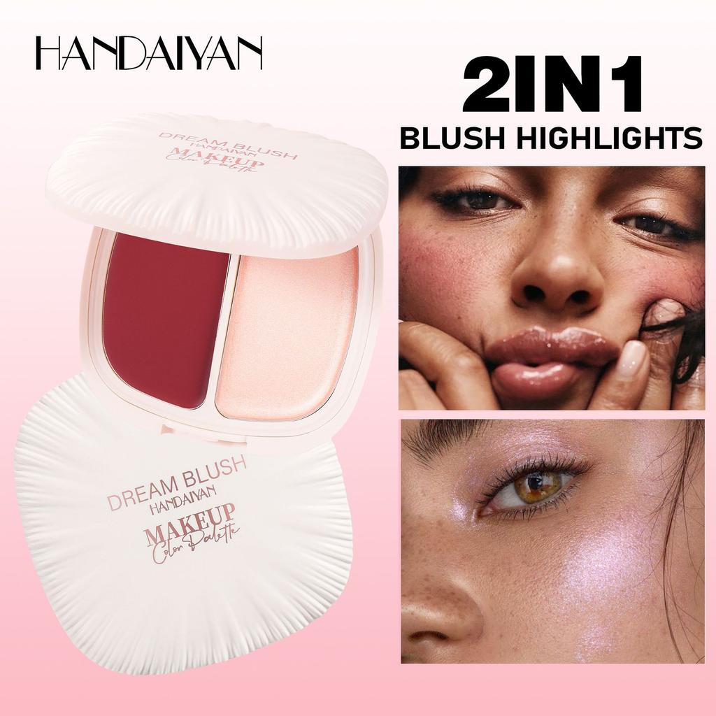 Tofarget Highlighter Blush Cream Pure Wind Makeup Ansiktslysende Langvarig vanntett matt blush