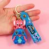 Disney Portachiavi Stitch con corna e cappello di Natale Portachiavi in PVC Carino Portachiavi di Natale per Decorazione Borsa Riempitivi per Calze Regalo