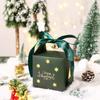 6PCS Square Christmas Candy Box with Bell and Ribbon Chocolate Box Christmas Gift Packing Box  Kids