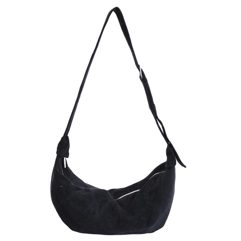 Vintage zamszowa torba Croissant 2025: Stylowa, Wszechstronna Torba na Ramię o Dużej Pojemności