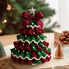 2025 DIY Häkel-Weihnachtsbaum-Set Desktop-Dekor Baumwollgarn Weihnachtsbaum Handgefertigt Festival-Dekorationsset Feiertags-Requisiten