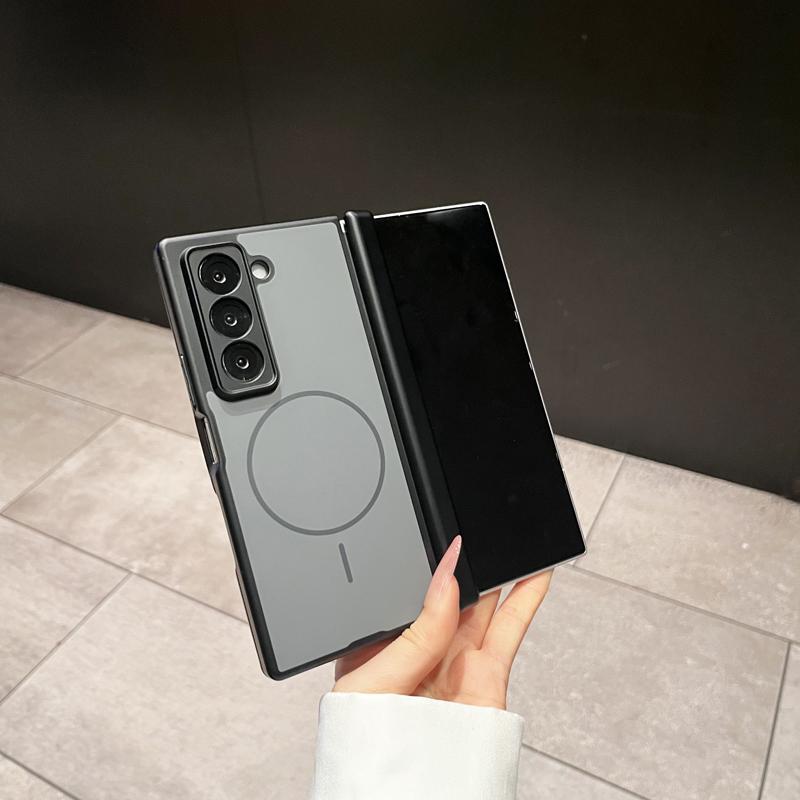 Matte Skin-Friendly Case For Samsung Galaxy Z Fold Special Bright Color Built-in Magnetic Hinge Protection Shockproof Soft Cover
