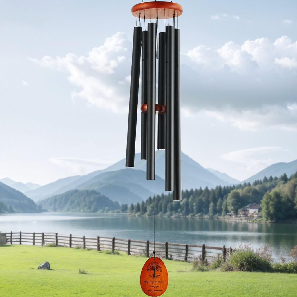 Wind Chimes for Outside, 1042 mm, Deep Tone Wind Chimes with 6 Tubes, Unique Large Memorial Wind Chimes for Anniversary, Amazing Outdoor Decor for