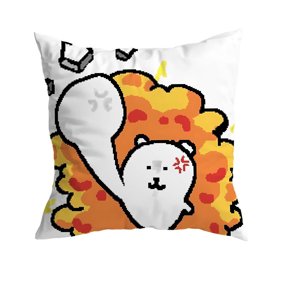 Cute Nnongdamgons  Pillow Case Antidustmite Pillowcase Invisible zipper silky short plush Sofa cushion cover