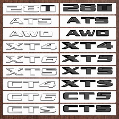 ABS Letter CT4 CT5 CT6 CTS XT4 XT5 XT6 XTS ATS AWD 25T 28T 40T Sticker Car Rear Trunk Tail Boot Emblem Badge Logo For