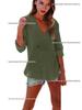 European & Asian 2025 Spring/Summer Women's V-Neck Long Sleeve Beach Hoodie with Pocket
